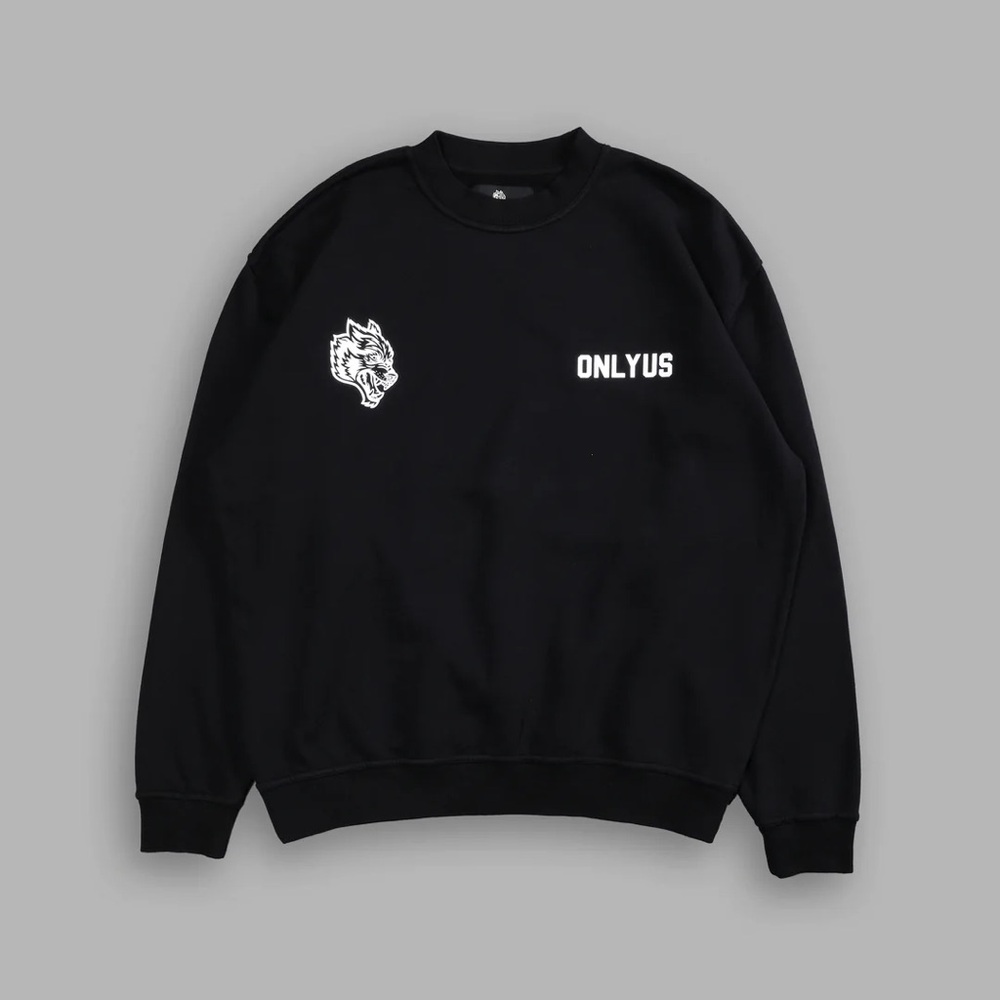 Darc Sport Black Sweatshirt with Ribbed Cuffs and Logo Details